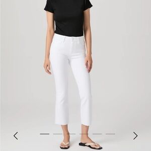 PAIGE White Ankle Cropped Jeans Slim Fit